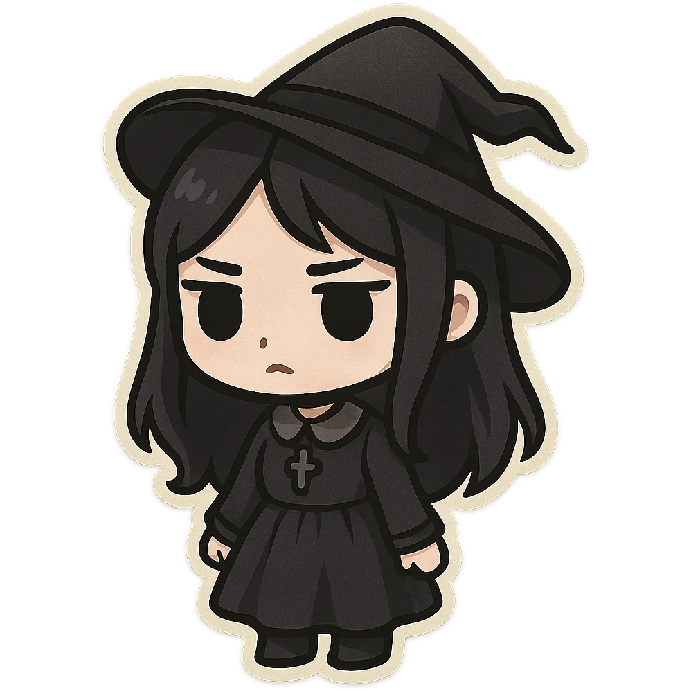 Goth black object emoji