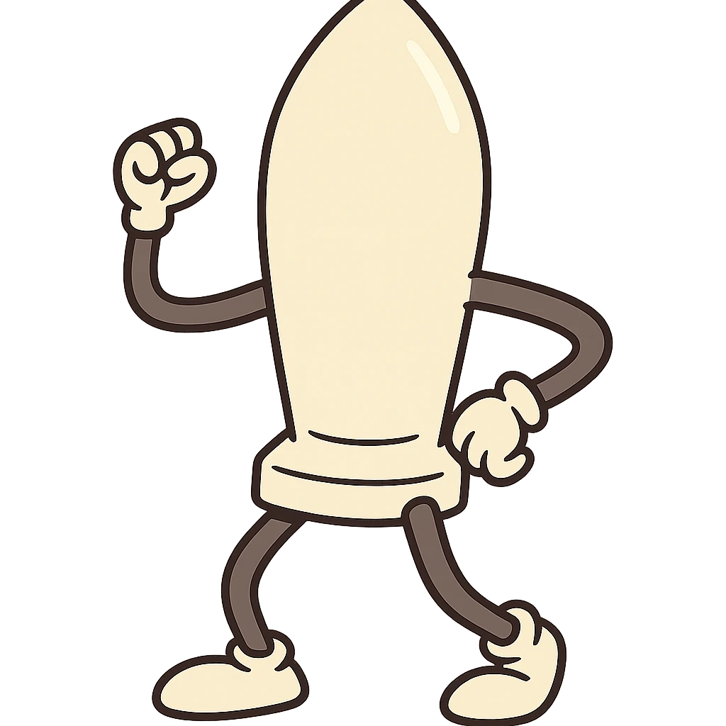 cartoon style suppository, no face emoji