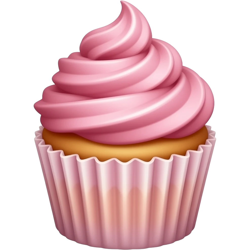 Cupcake with pink icing emoji