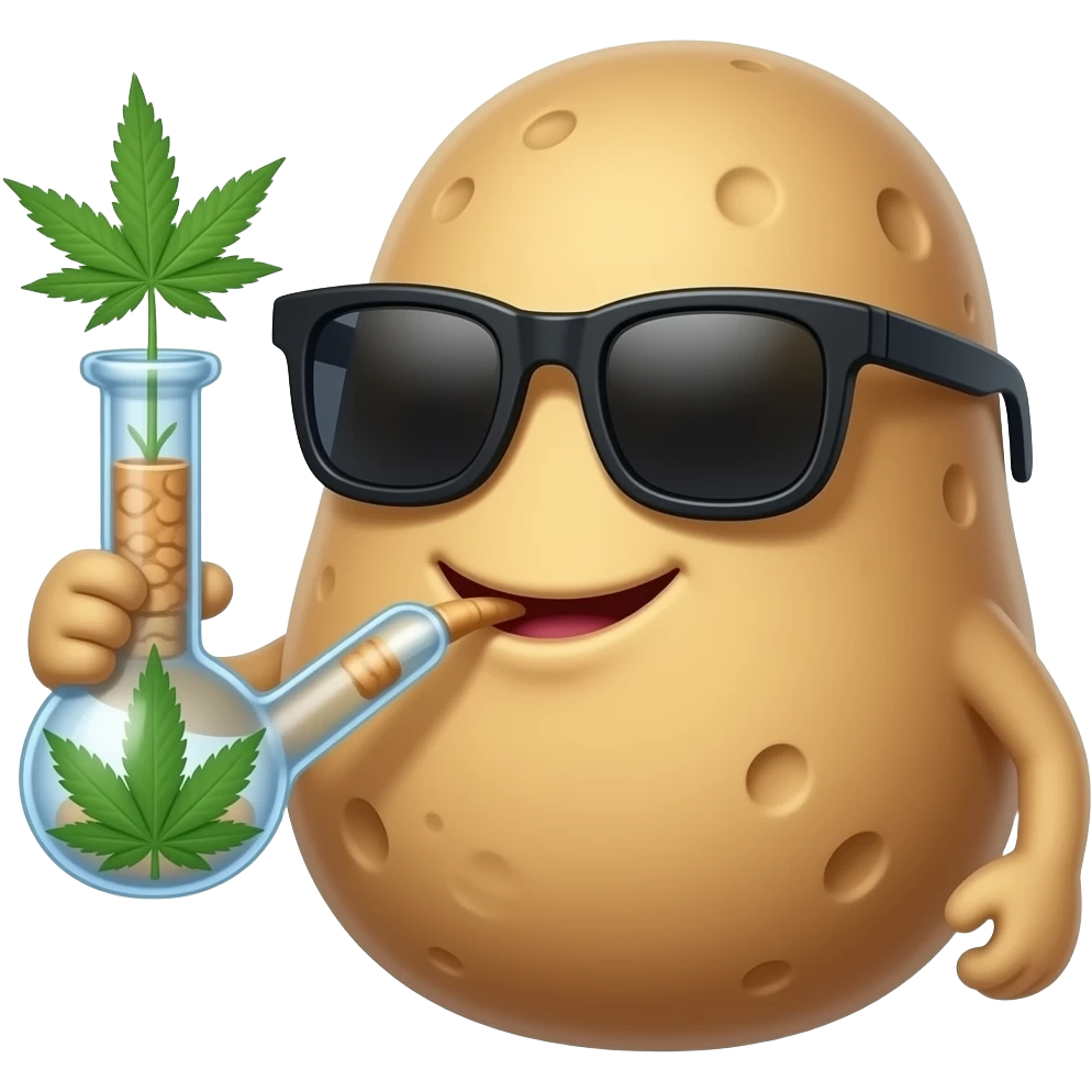Weed blaze lush high potato character Bong ray bans emoji