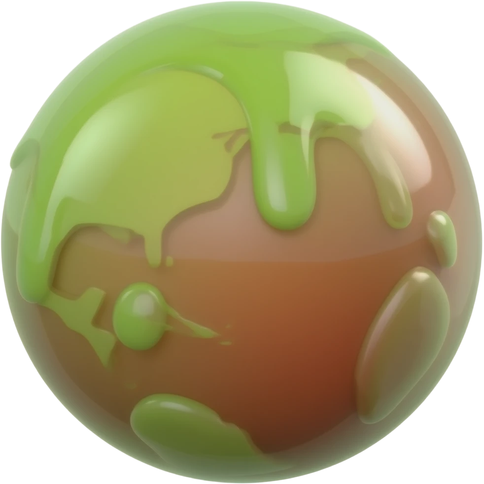 Sostanza acida , verde e rossa emoji