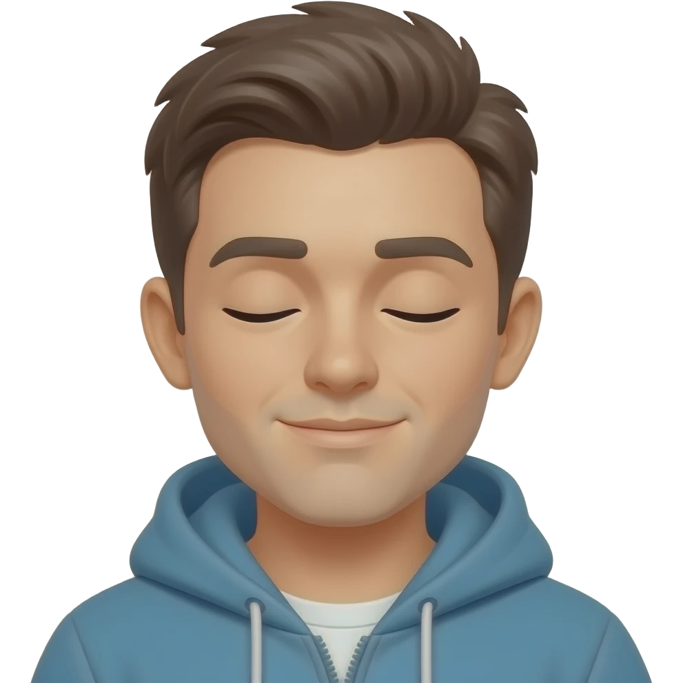 Person enjoying a hallucinations emoji