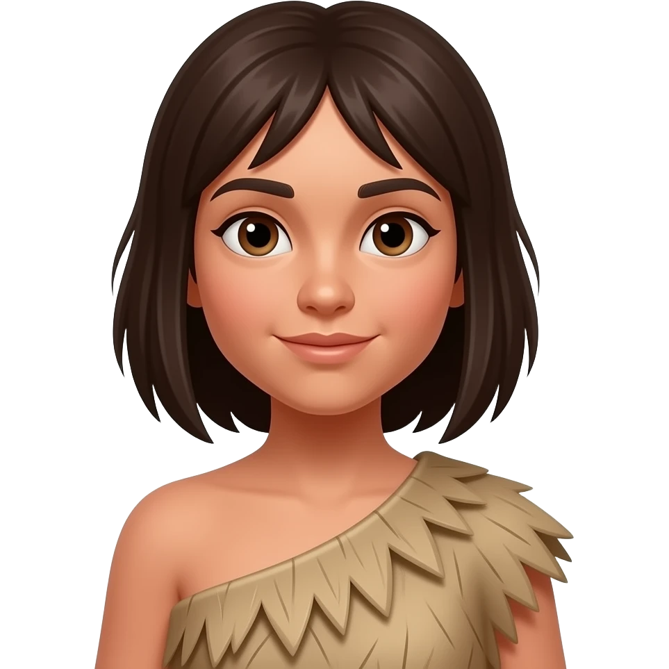 stone age kid girl emoji