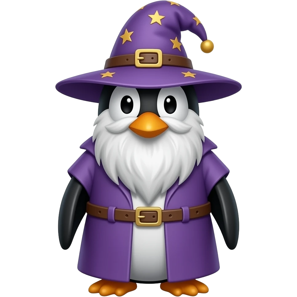 Penguin Wizard emoji