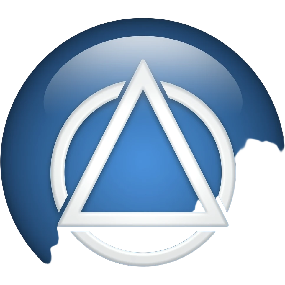 Alcoholics anonymous symbol a triangle inside a circle emoji