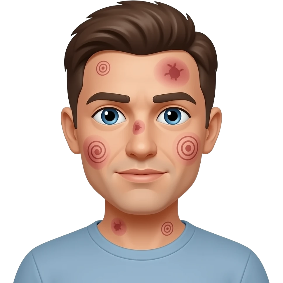 bullseye skin rash lyme disease emoji