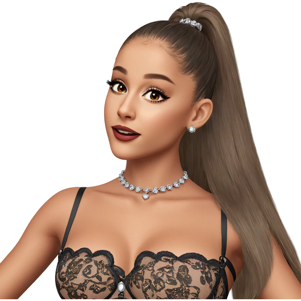 girl in lingerie with jewelry emoji