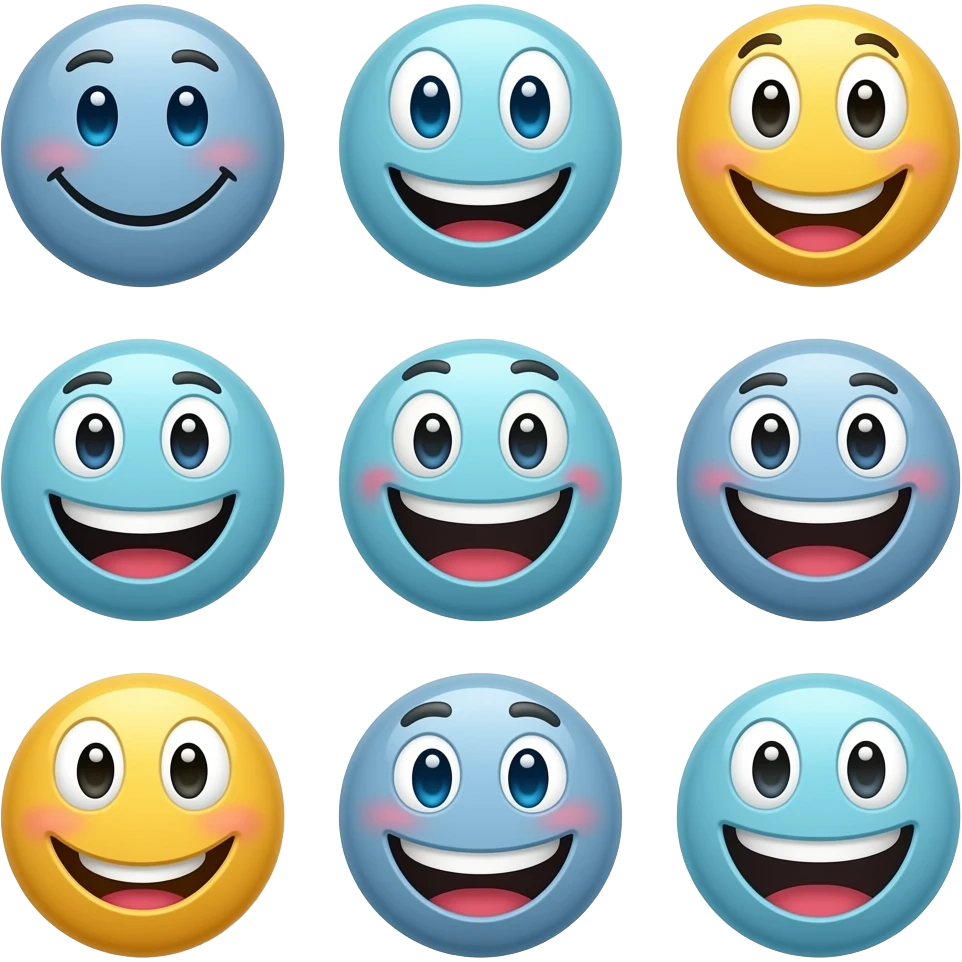 Many punctuation marks looking happy emoji