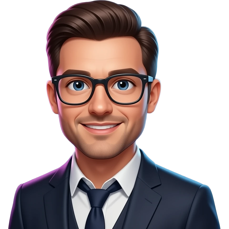 un tio con gafas dicoteca emoji