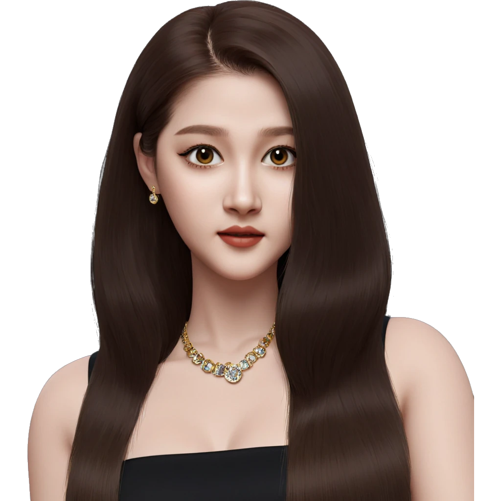 girl with brown hair jewelry emoji