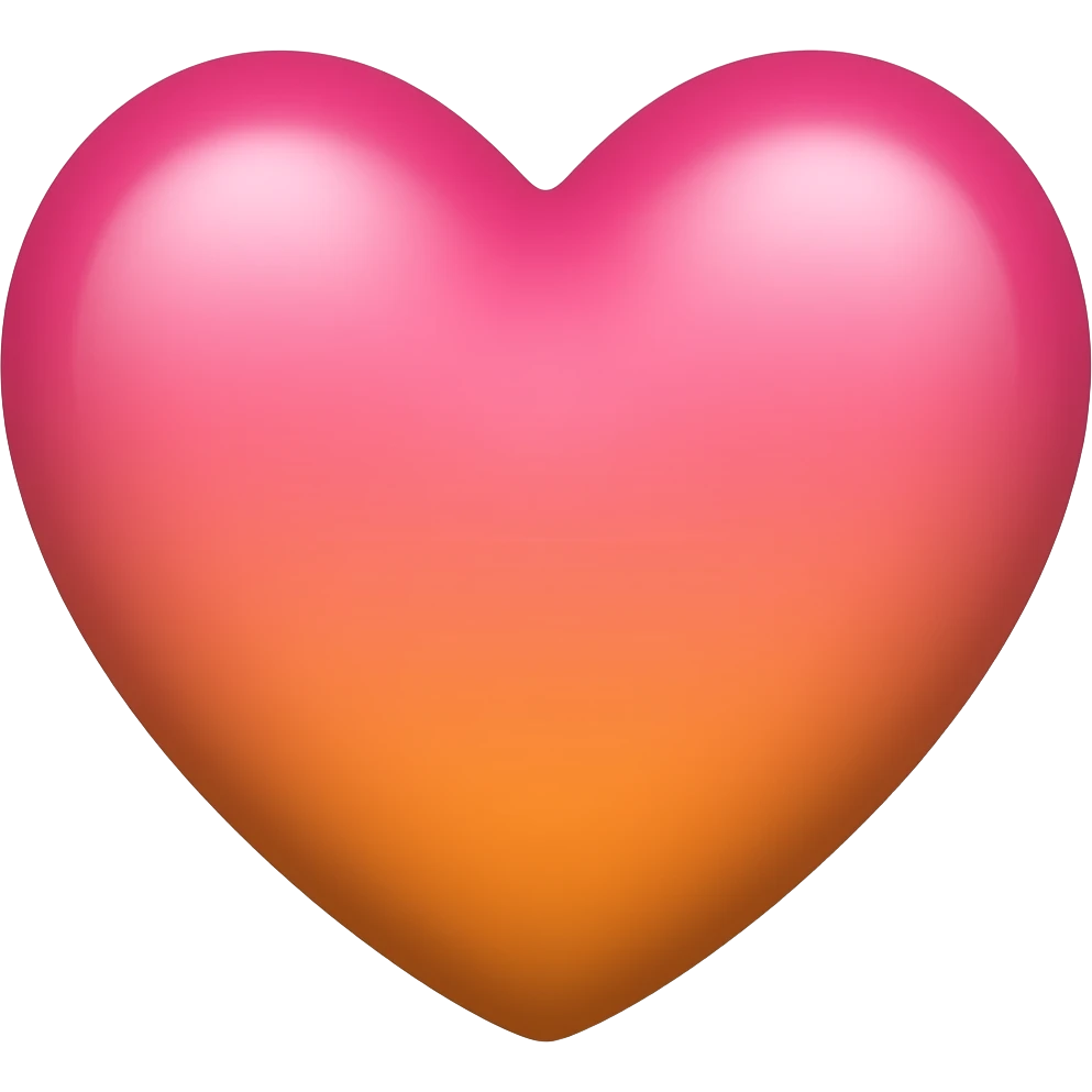 pink and orange ombre heart emoji