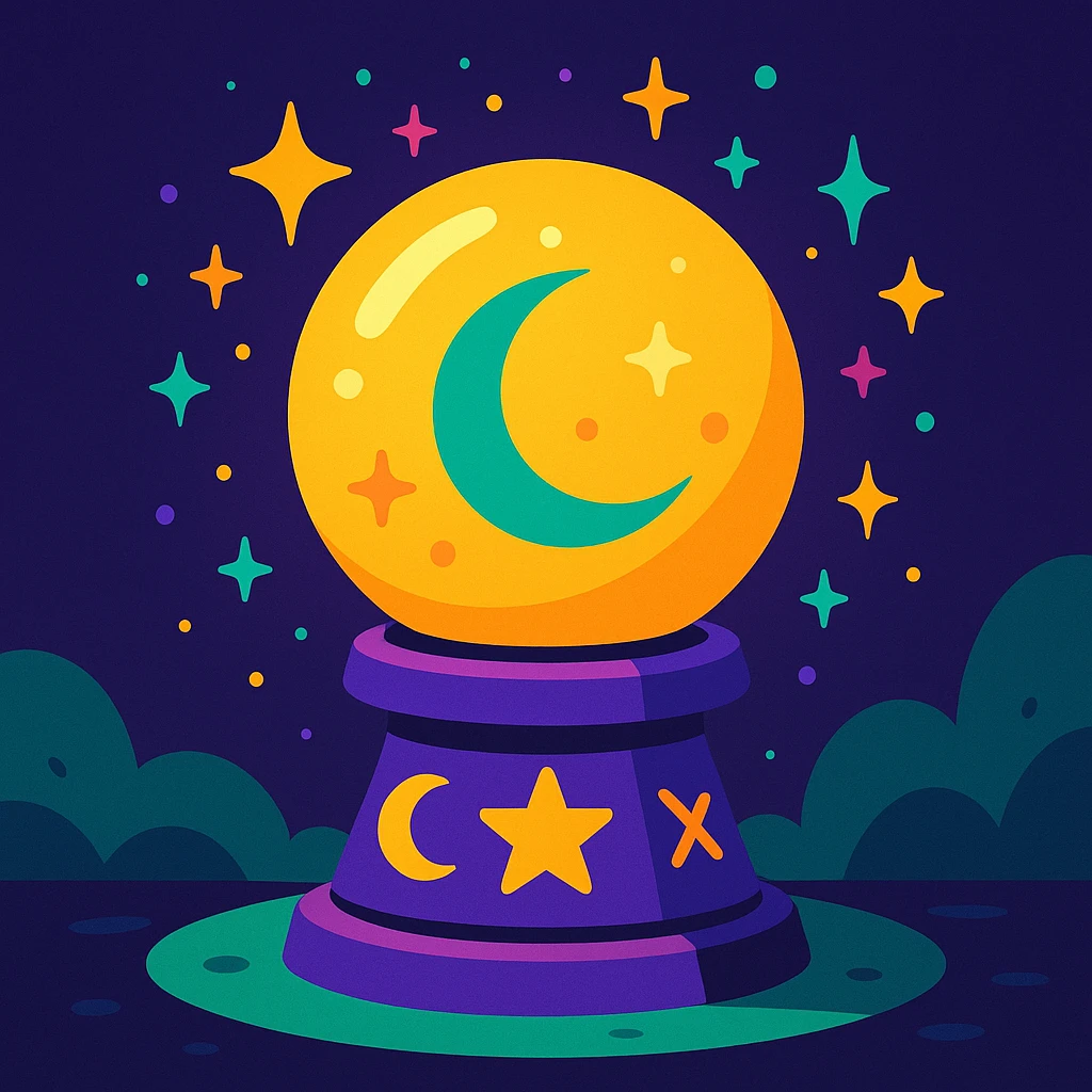 A witch's ball emoji