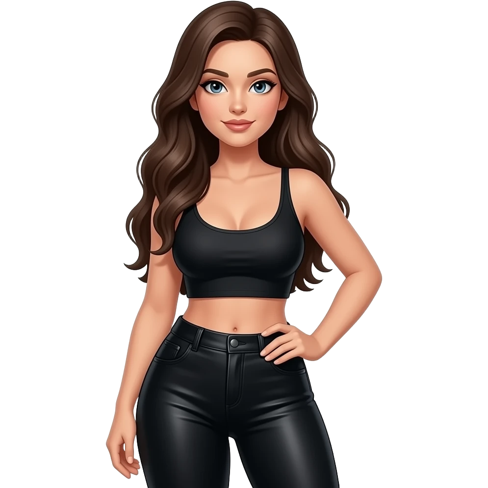 busty pawg in black tight pants emoji