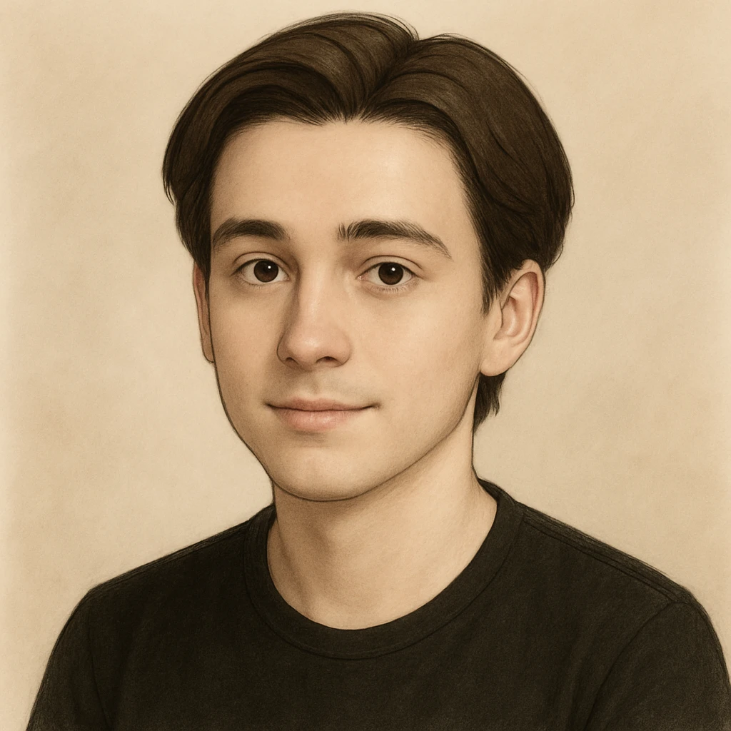 Transform the first image into a less anime style, more realistic but still drawn style, similar to the second image. emoji