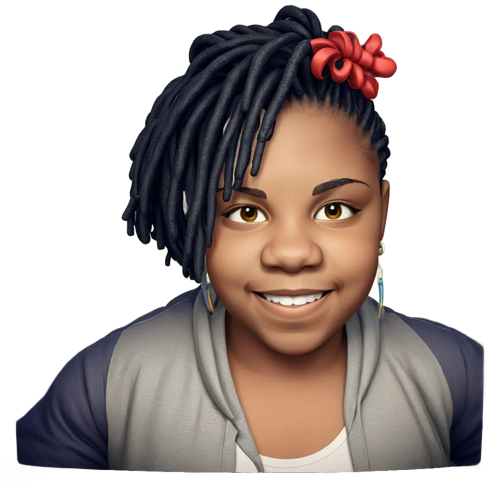 smiling boy with dreadlocks emoji