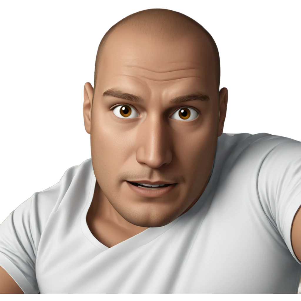 realistic male portrait in shirt emoji