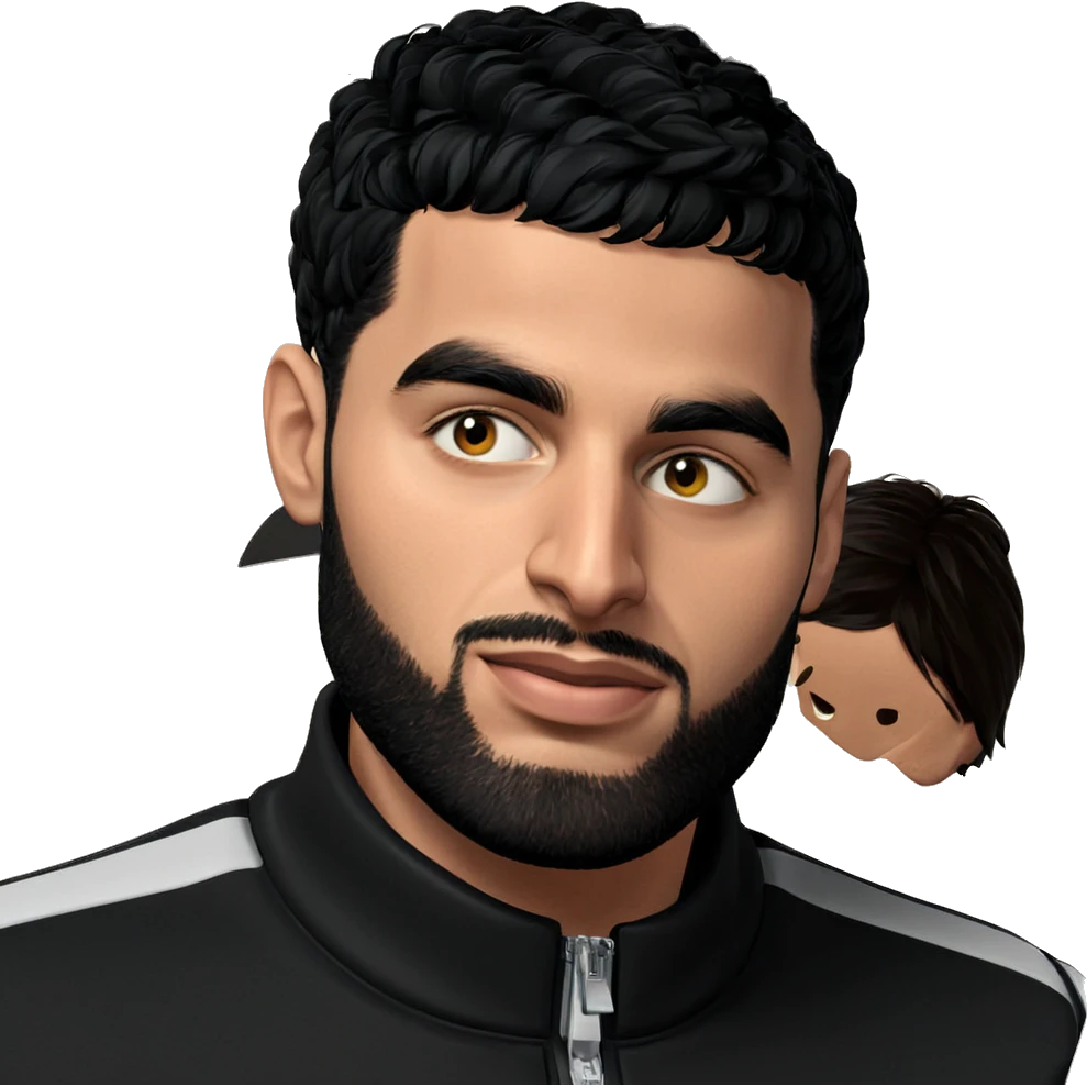 male portrait in black jacket emoji