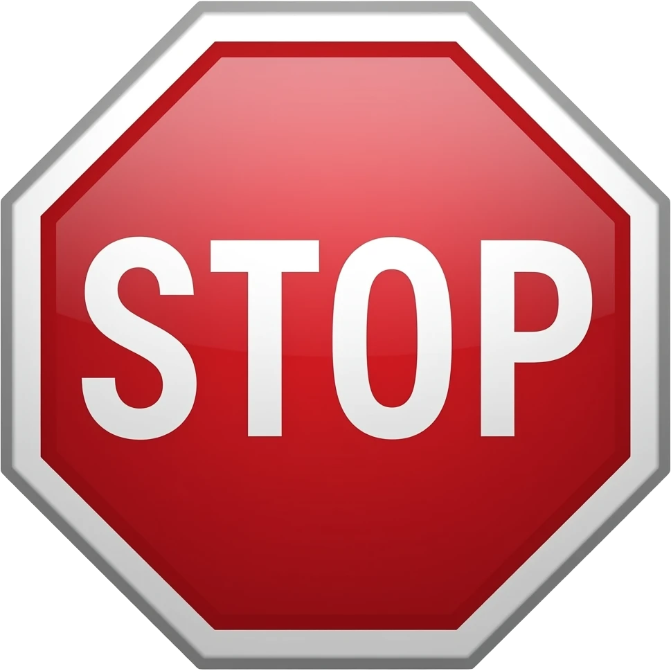 paper with stop sign emoji