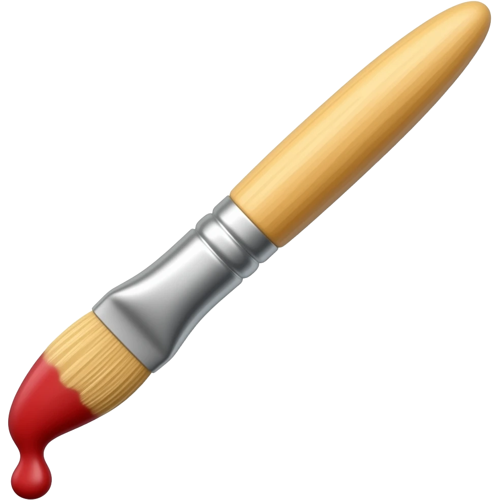 red drip brush emoji