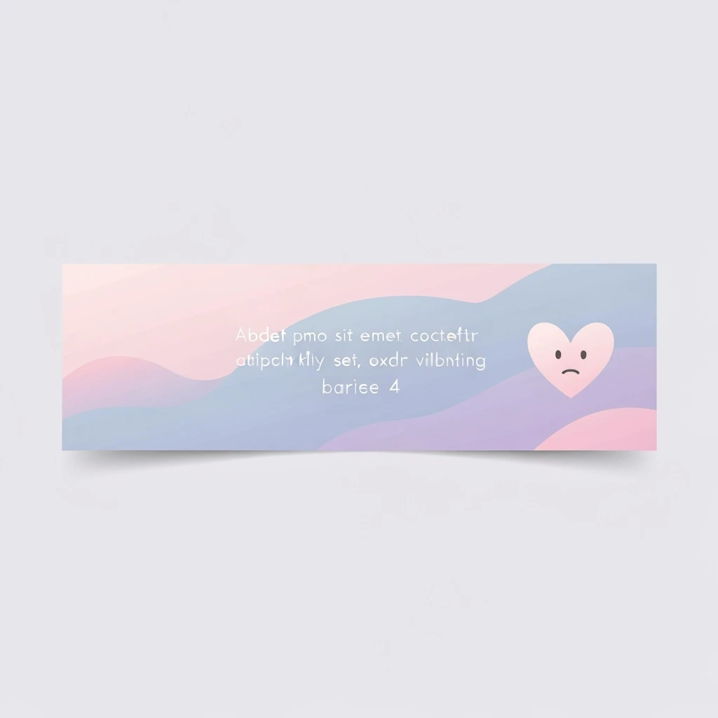 pastel emo banner with a heart accent, cute, expressive, minimal, variation 4 emoji