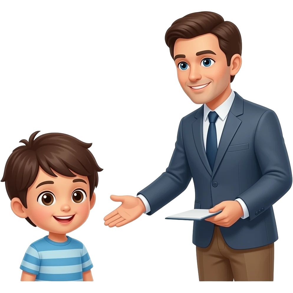 teacher explaining to a kid emoji
