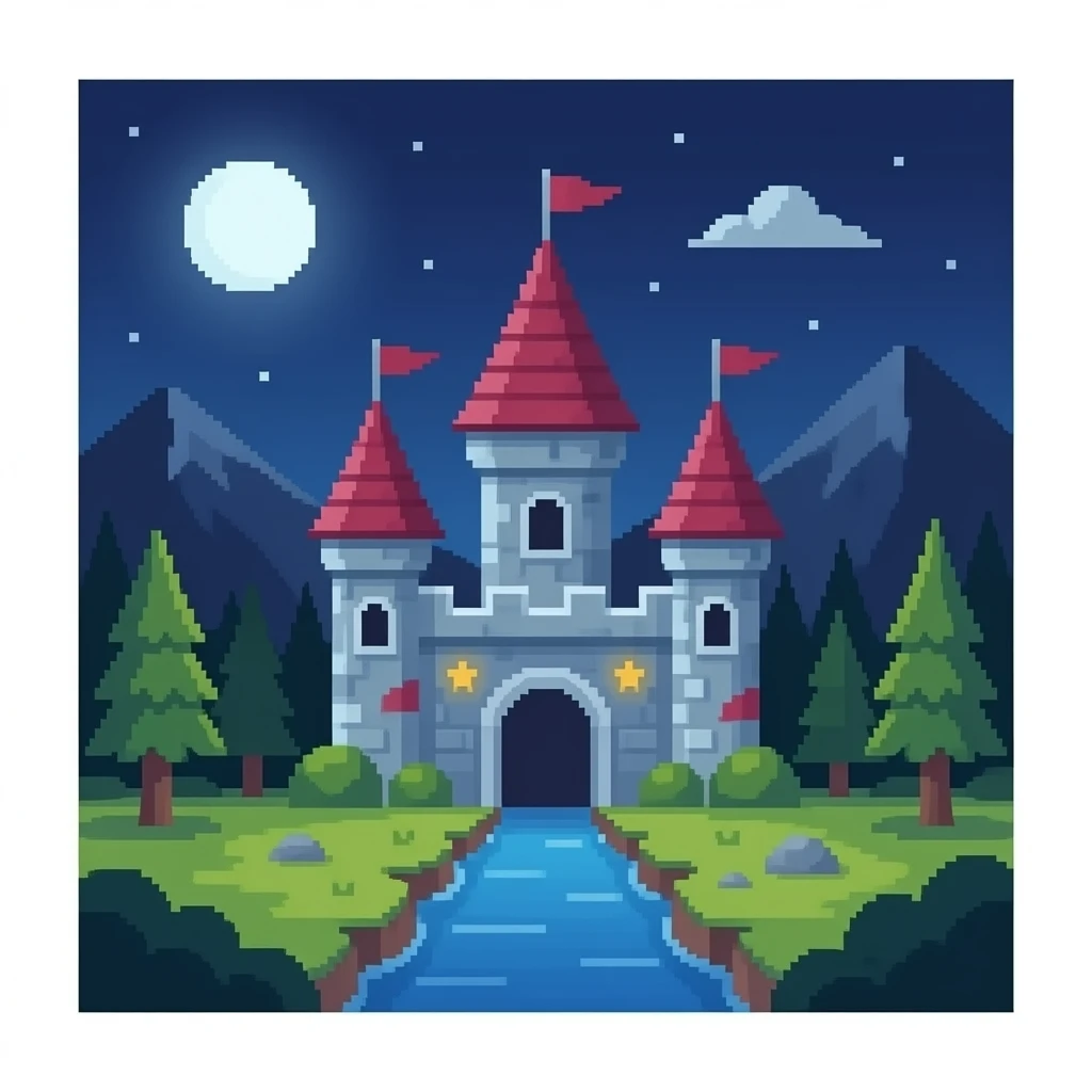 Pixel Palace 16-bit video game castle emoji