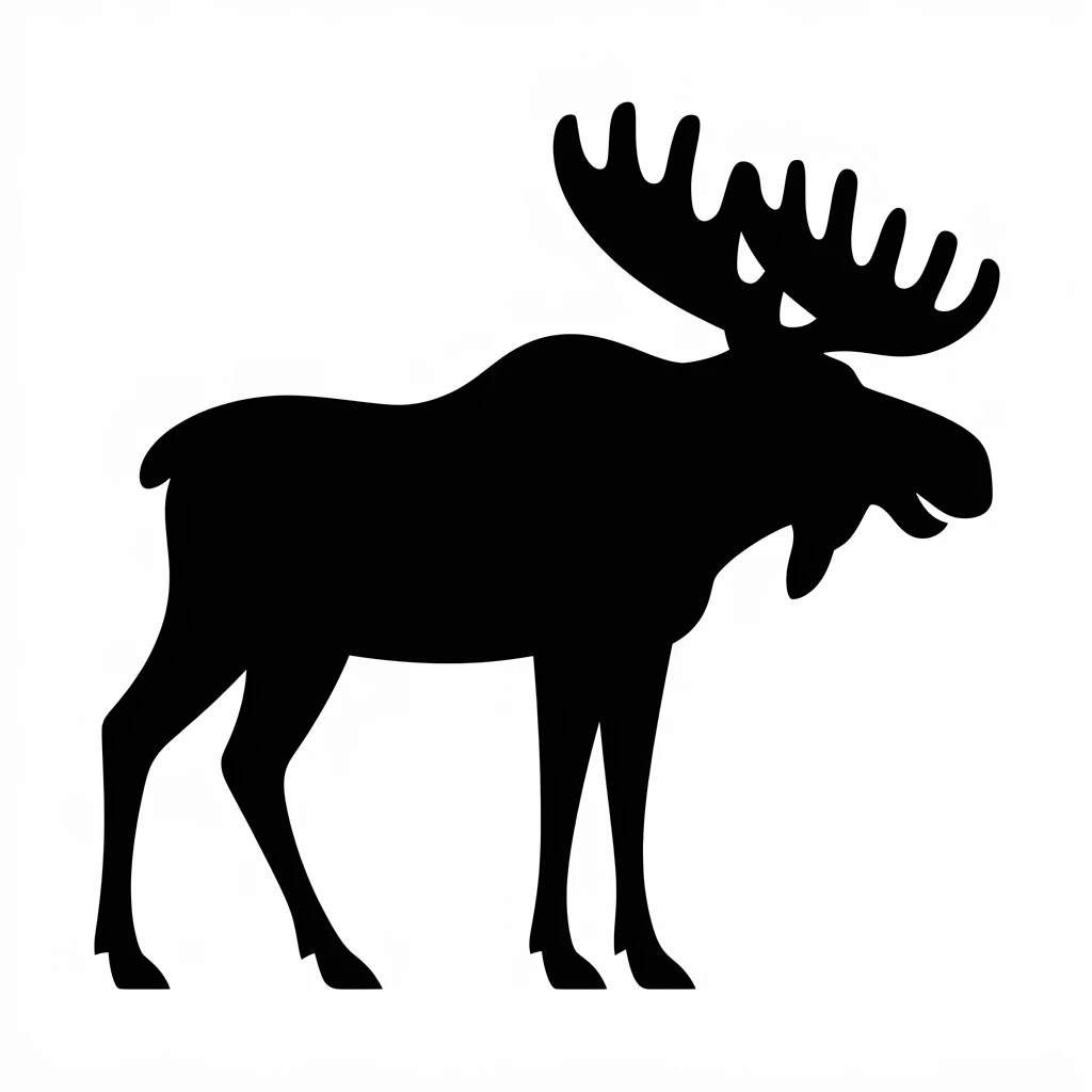 Moose icon black silhouette emoji