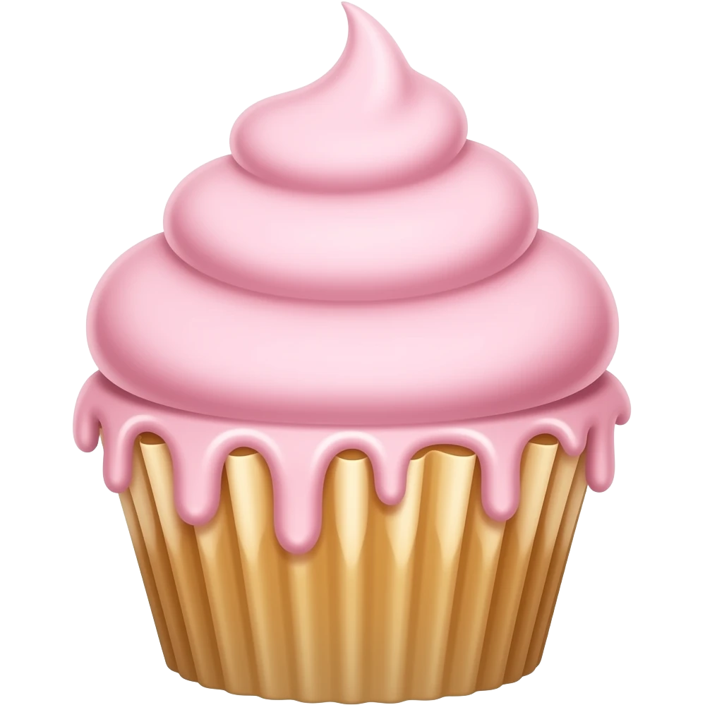 Cupcake with pink icing emoji