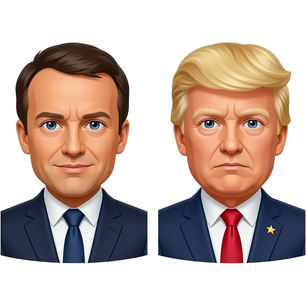 emanuel macron and donald trump emoji