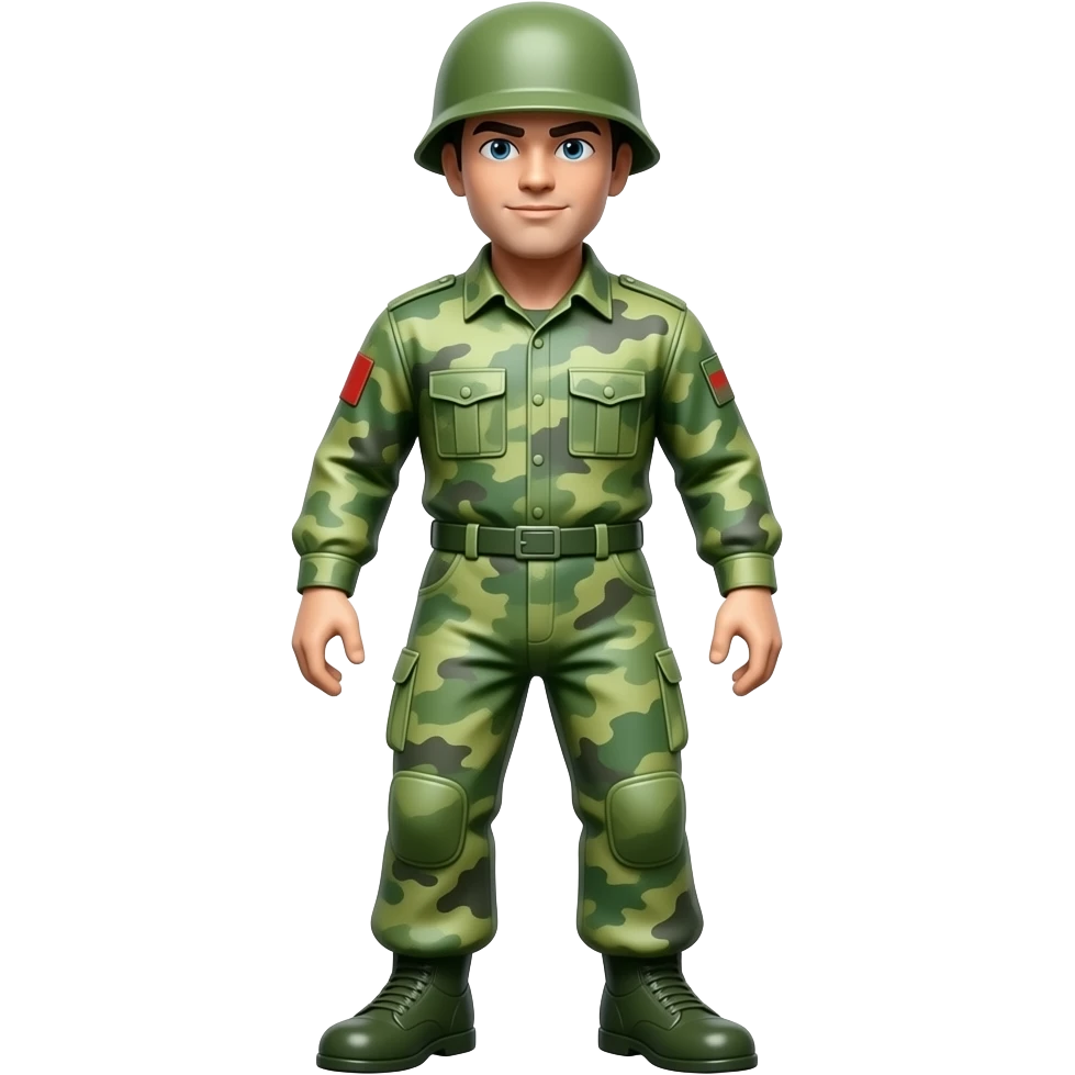 Green army plastic toy emoji