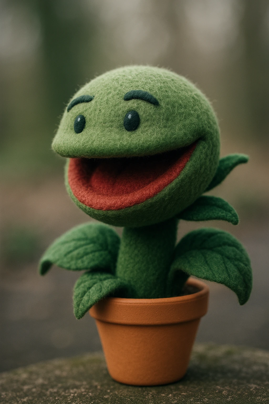 Audrey II, the carnivorous carnivorous plant from Little Shop of Horrors, plush toy style emoji