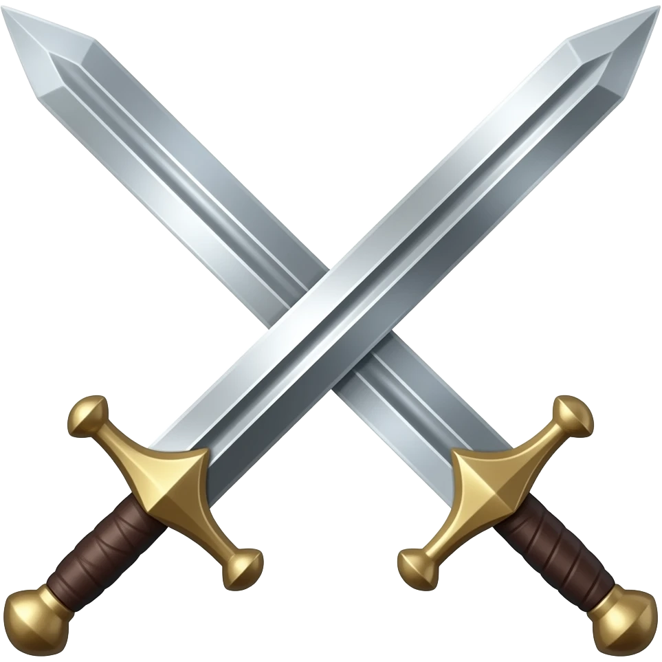 Two Crusader sword emoji
