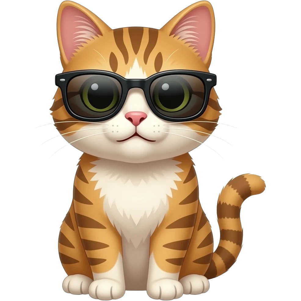 Cat wearing sunglasses emoji