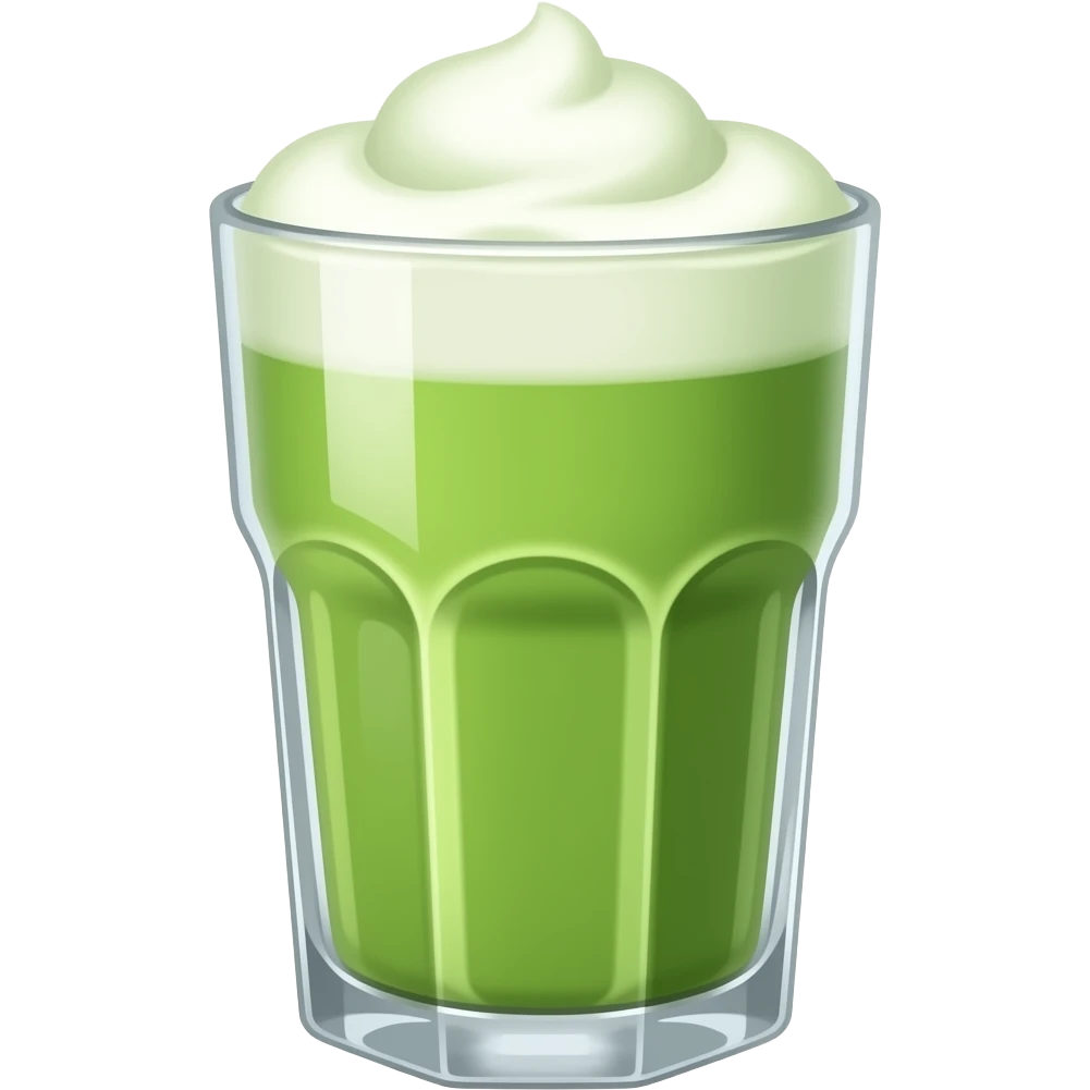 Iced matcha latte emoji