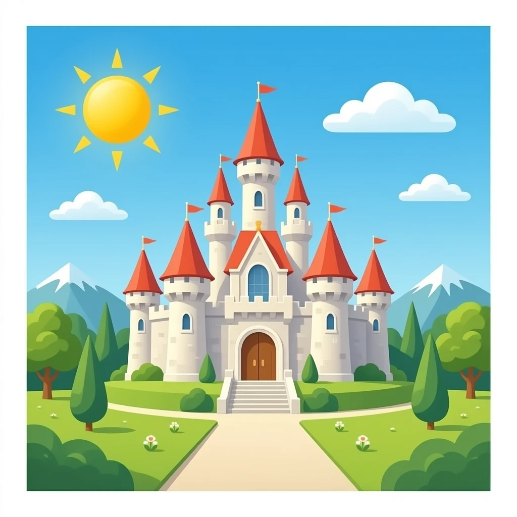 A castle that signifies perfection emoji