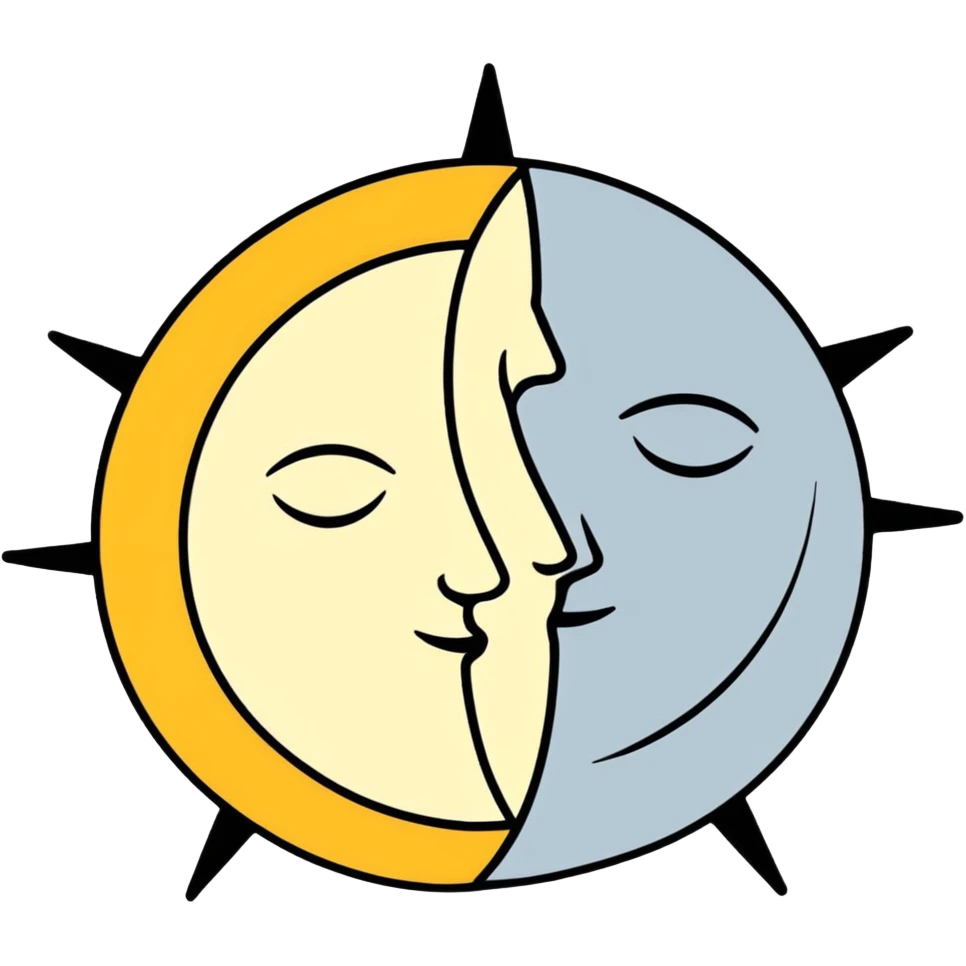 The Sun and Moon  emoji
