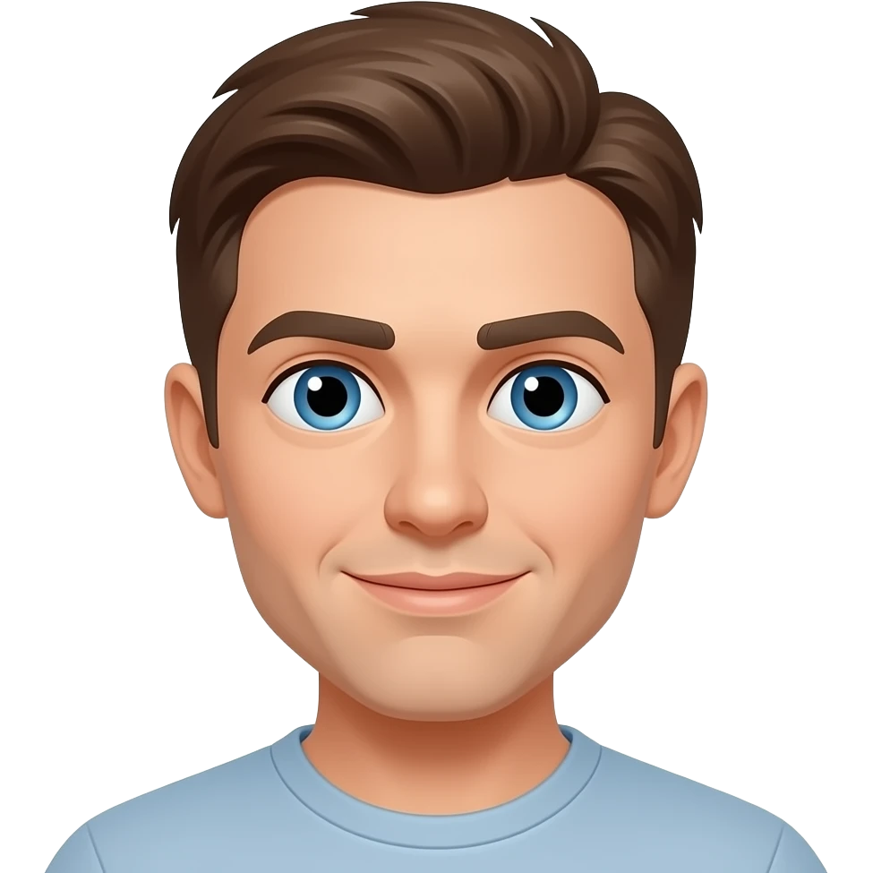 Keep this emoji as is just change the eyes to blue emoji