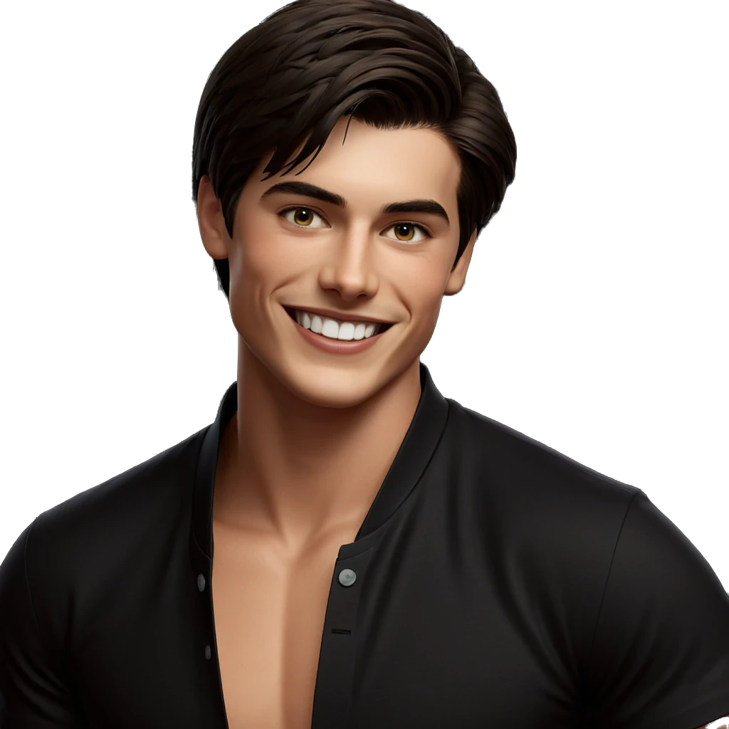 smiling japanese boy with short hair emoji