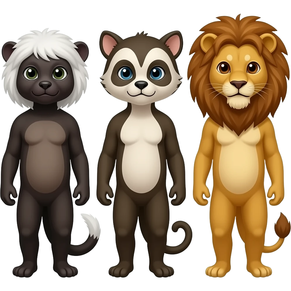 Cotton-top-Tamarin-Tanuki-Lion-hybrid emoji