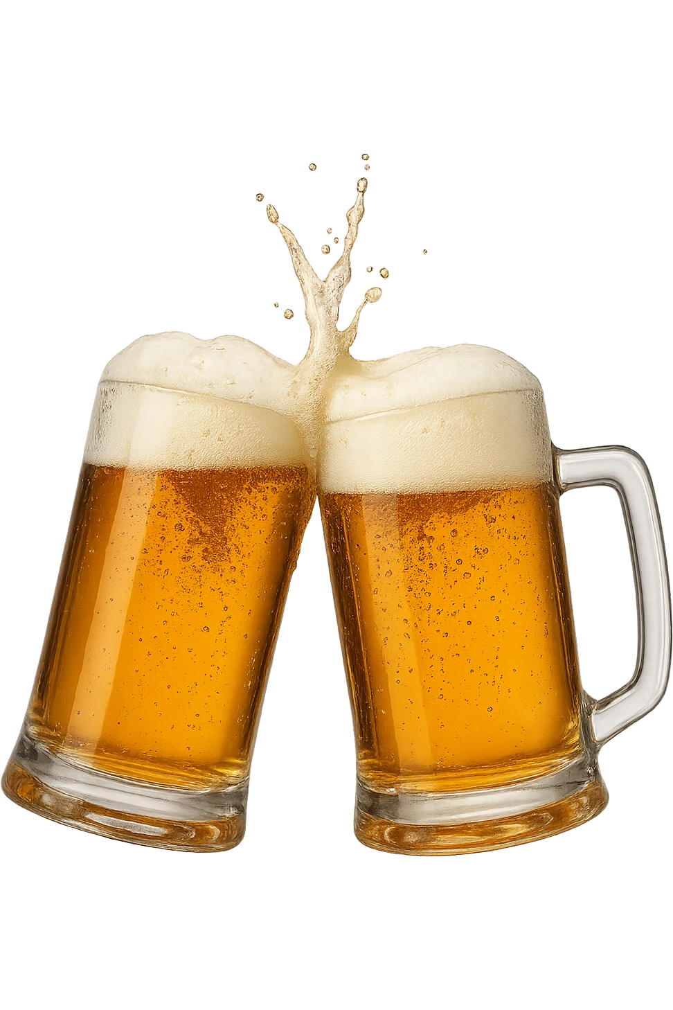 2 drink che fanno brindisi di birre senza mani realistiche emoji