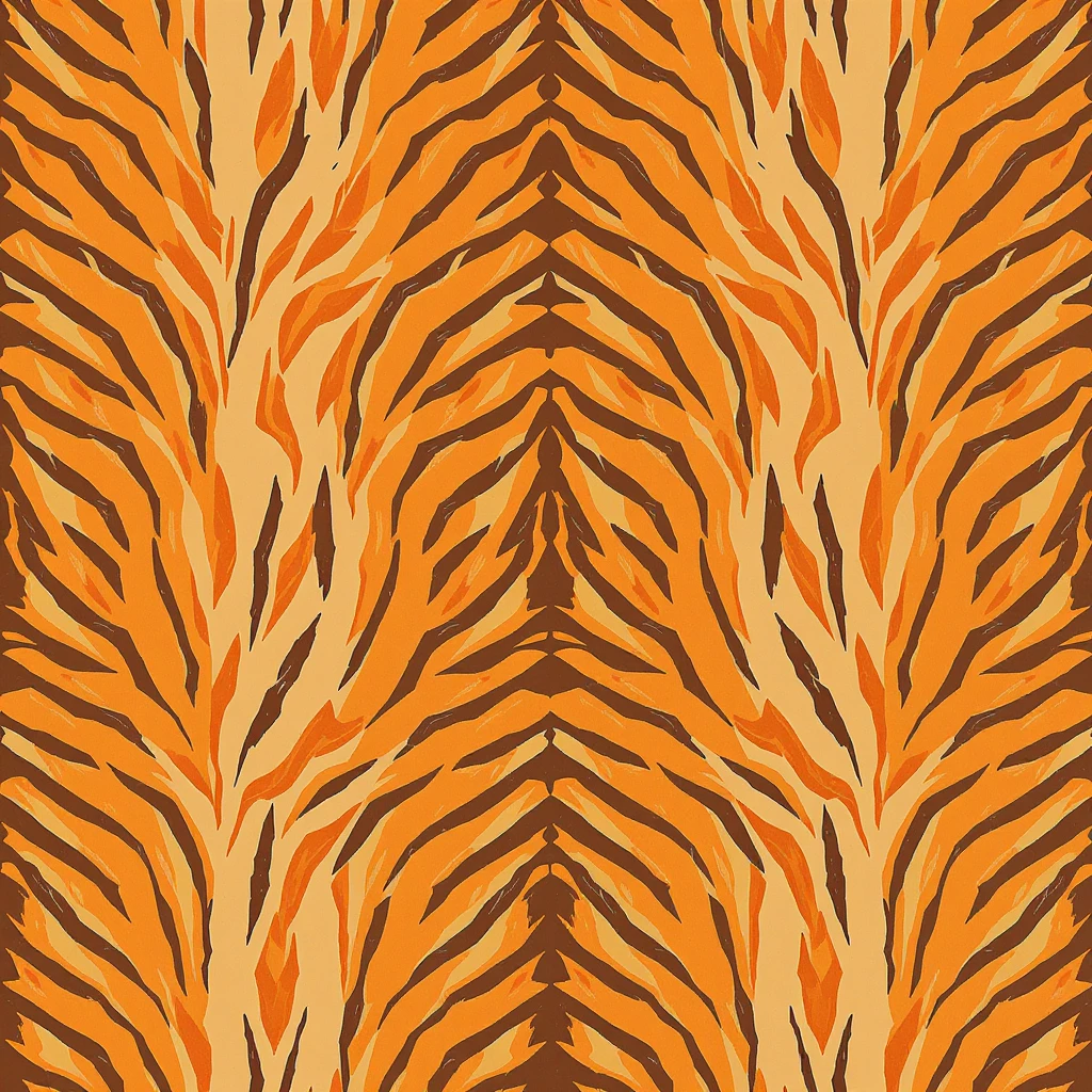 tiger print pattern in autumn colors, orange brown beige palette, abstract seamless texture, bold stylish background emoji