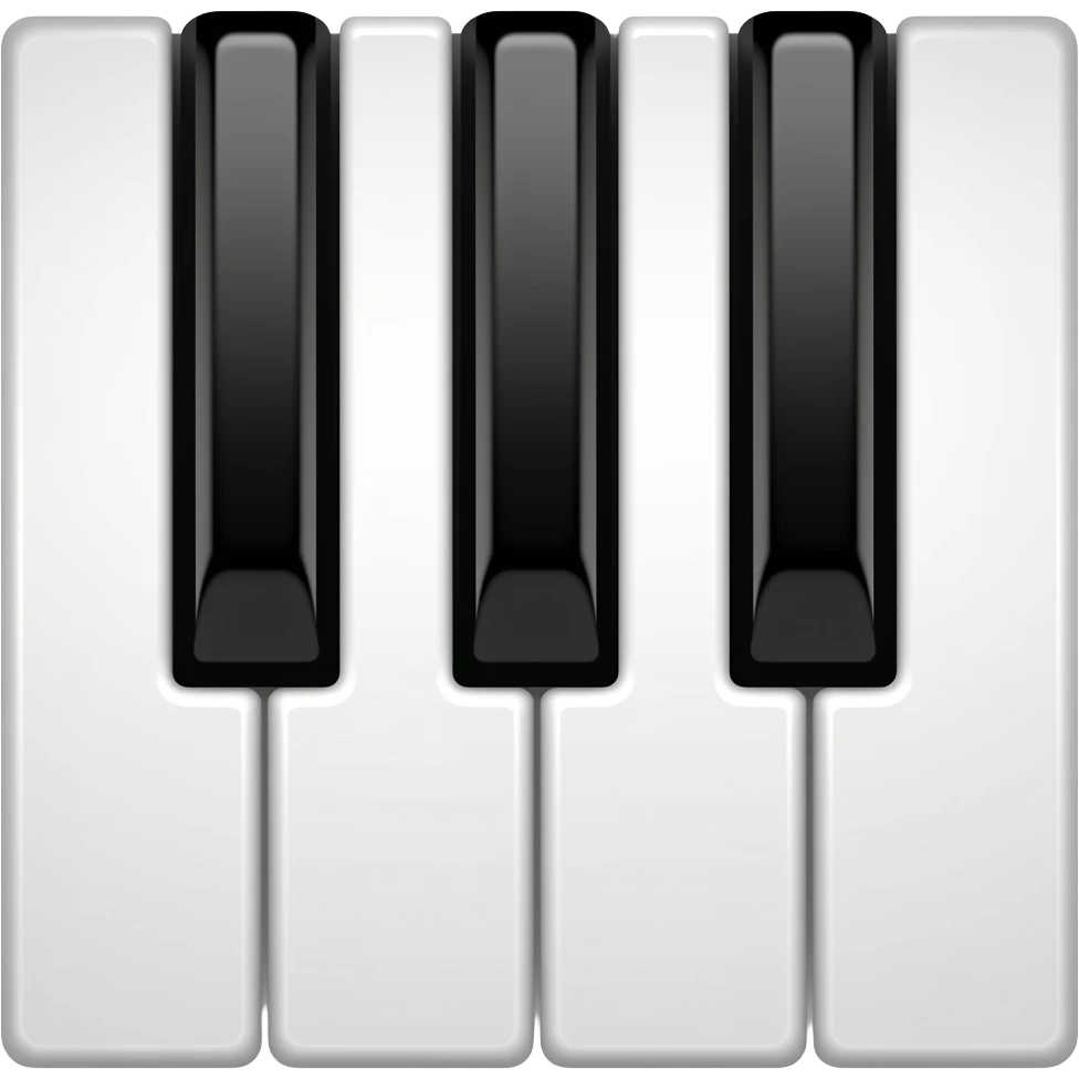 White key vector emoji