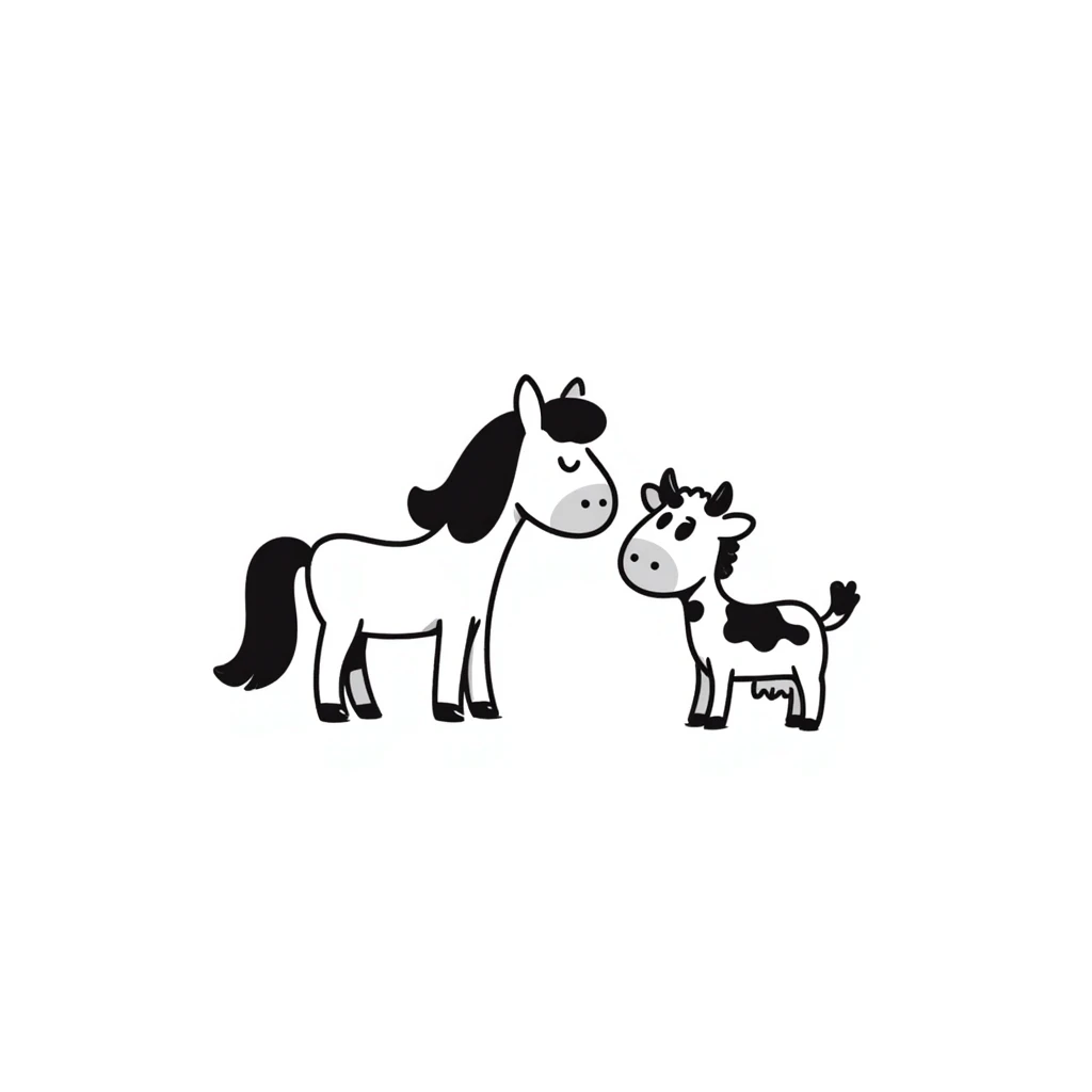 forbidden horse and cow emoji