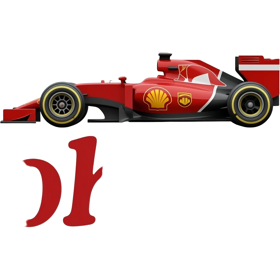 Formula 1  car on the side emoji