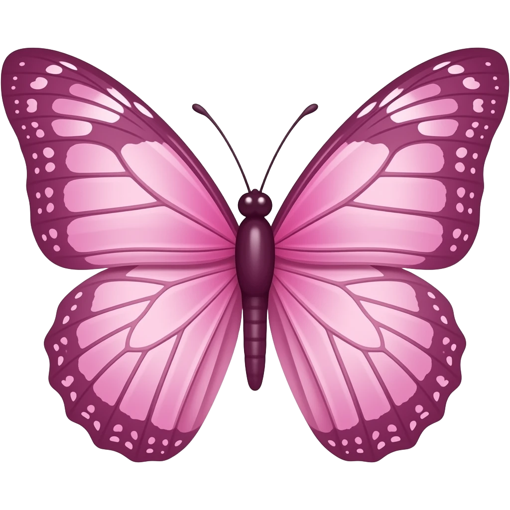 Butterfly pink colour emoji