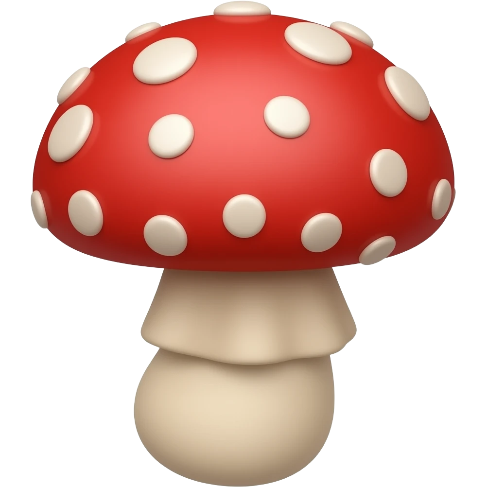 Un hongo rojo emoji
