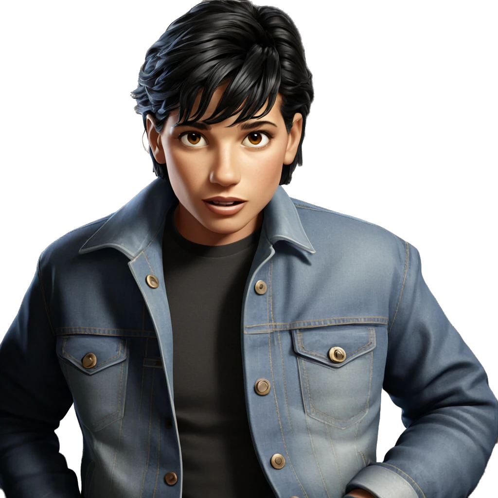 retro denim style portrait emoji