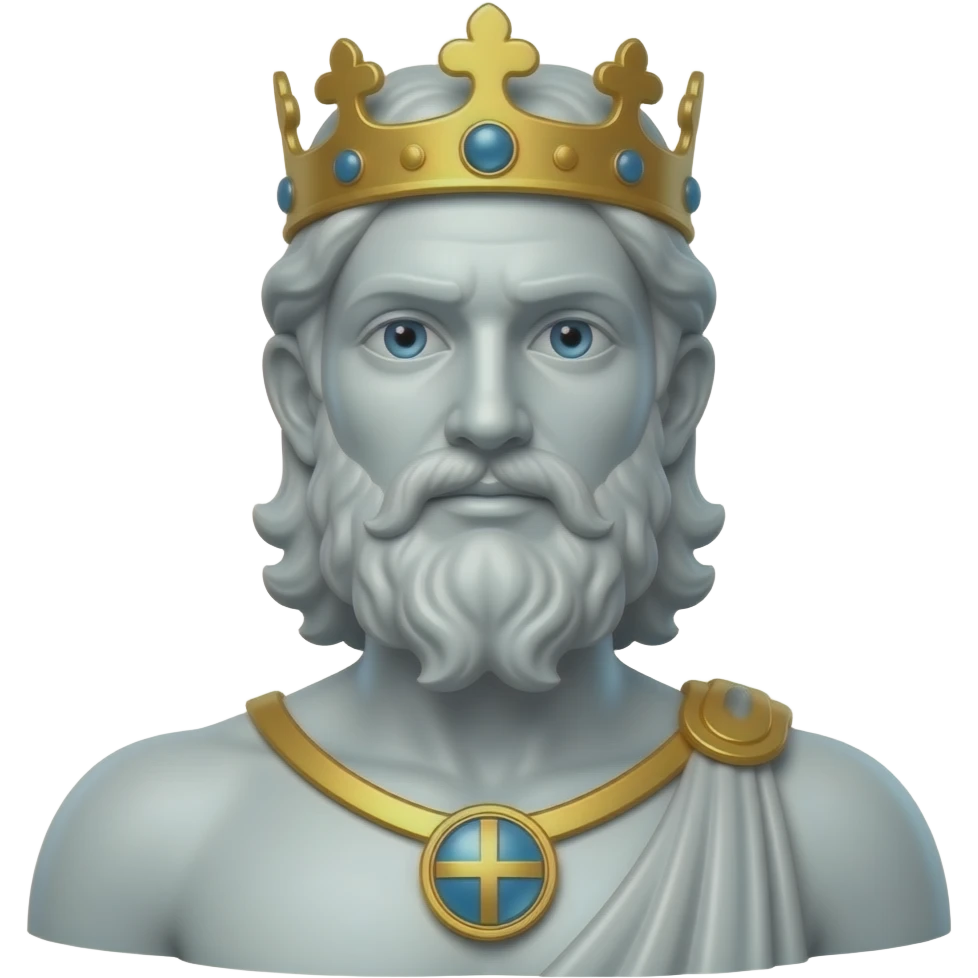 Greek king statue emoji
