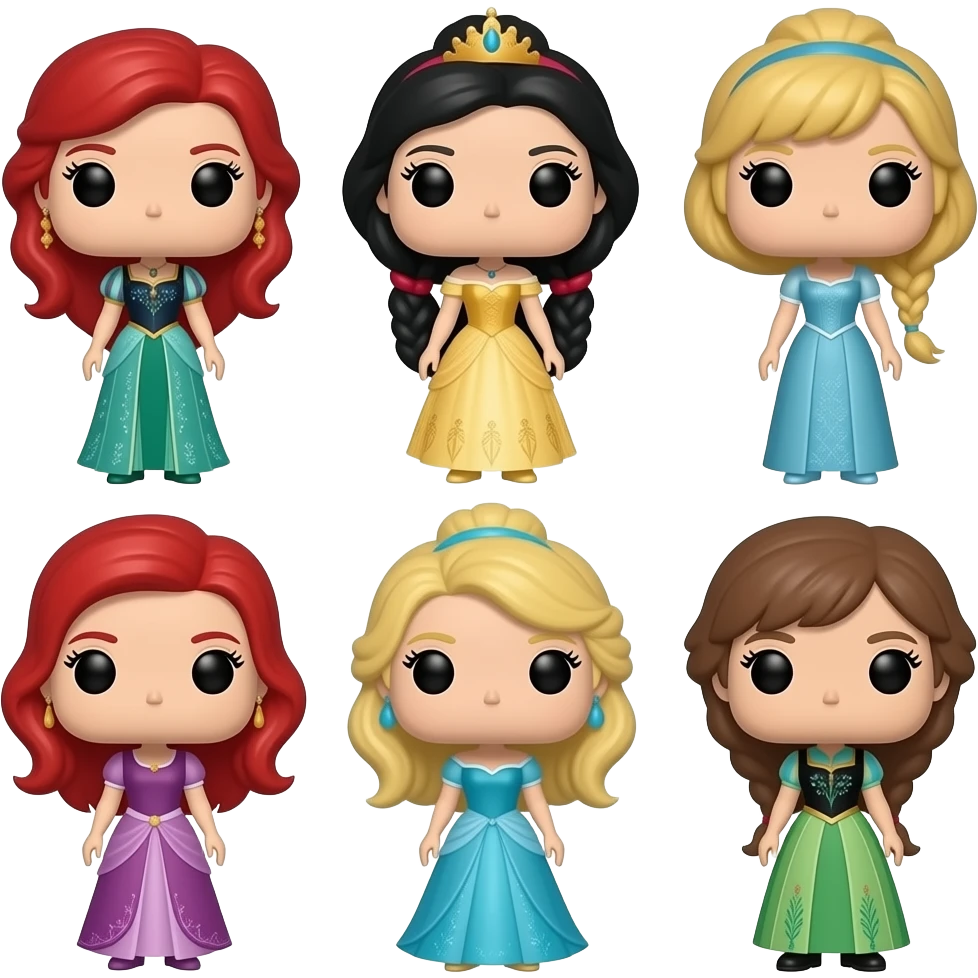All of Disney’s  pop vinyl princesses emoji