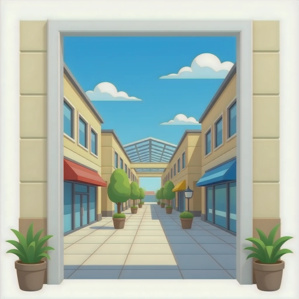 shopping mall door emoji